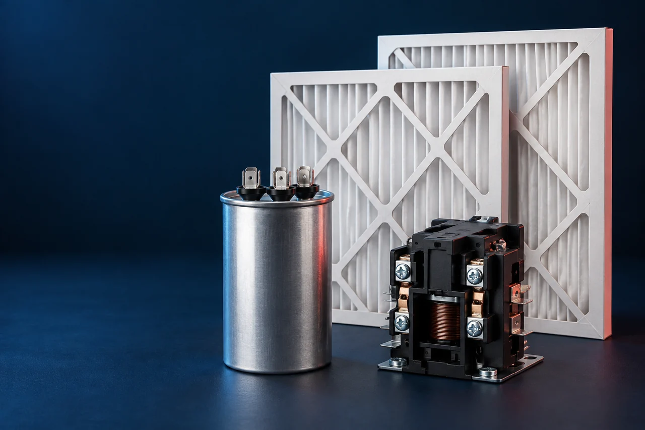Representative standard air filters, capacitor and contactor for Prime Preferred + benefits